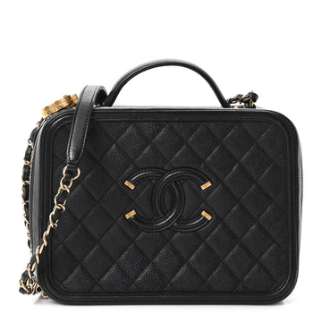 Chanel Caviar Quilted Large Cc Filigree