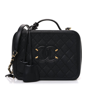Chanel Caviar Quilted Large Cc Filigree