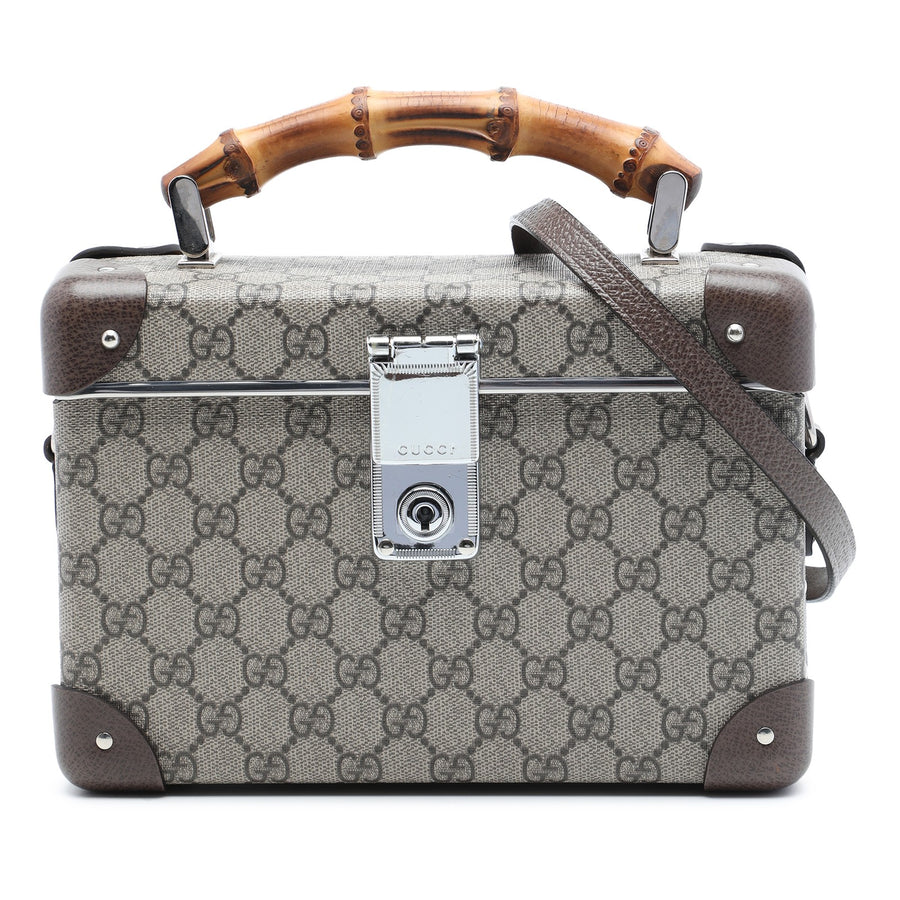 Gucci Gg Supreme Bamboo Vanity Bag Pre-
