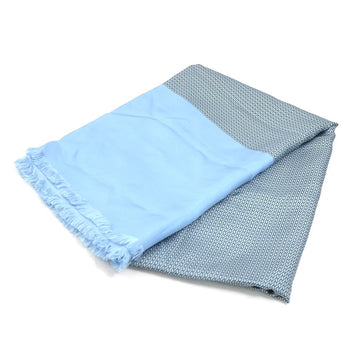 Hermes Scarf Shawl Blue/Gray Silk -