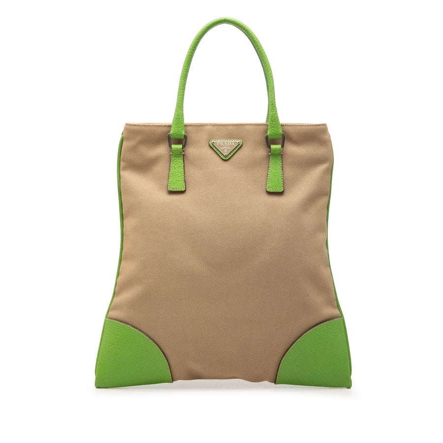 Prada Cinghiale Trimmed Canvas Canapa
