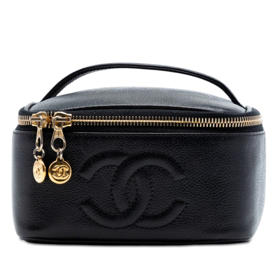 Chanel Cc Caviar Vanity Case Pre-Loved