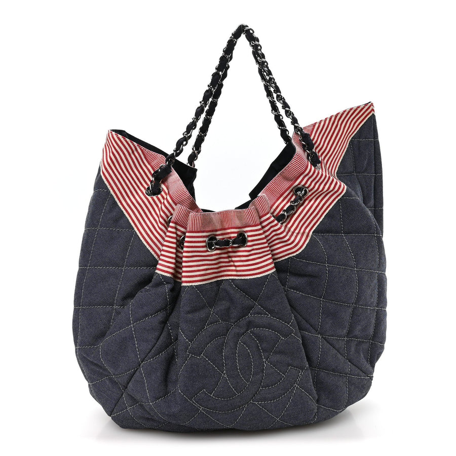Chanel Denim Quilted Large Stretch