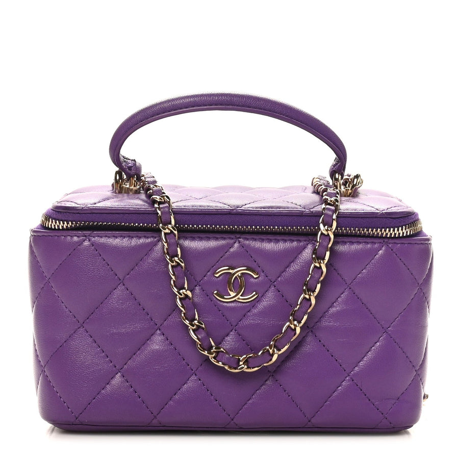 Chanel Lambskin Quilted Small Top Handle
