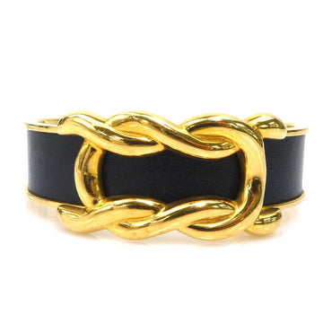 Hermes Bangle Bracelet Gold/Black
