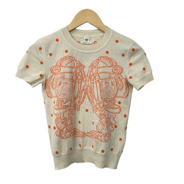 Hermes Beige Orange Women's Sweater