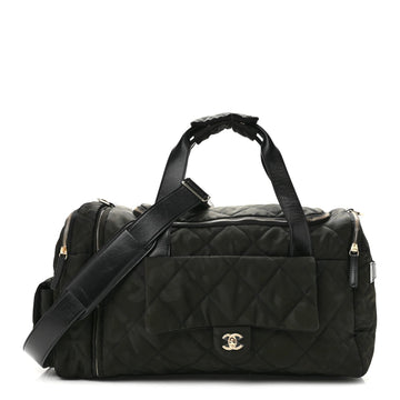 Chanel Nylon Calfskin Quilted Coco Neige