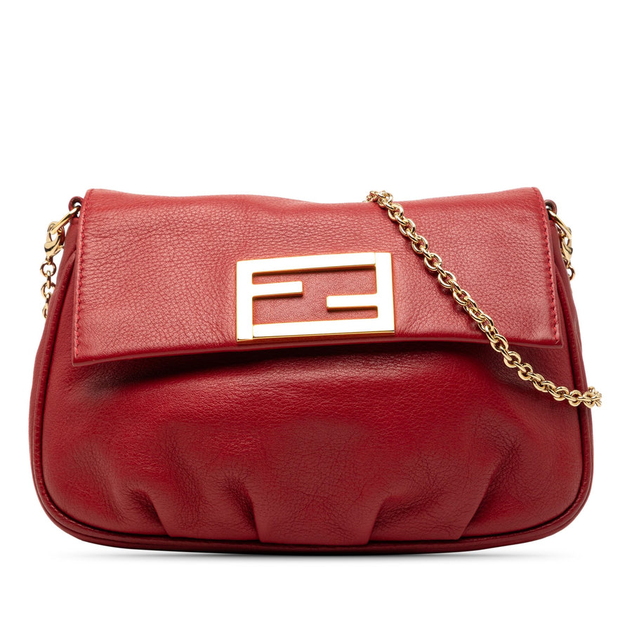 Fendi Leather Sta Pochette Crossbody