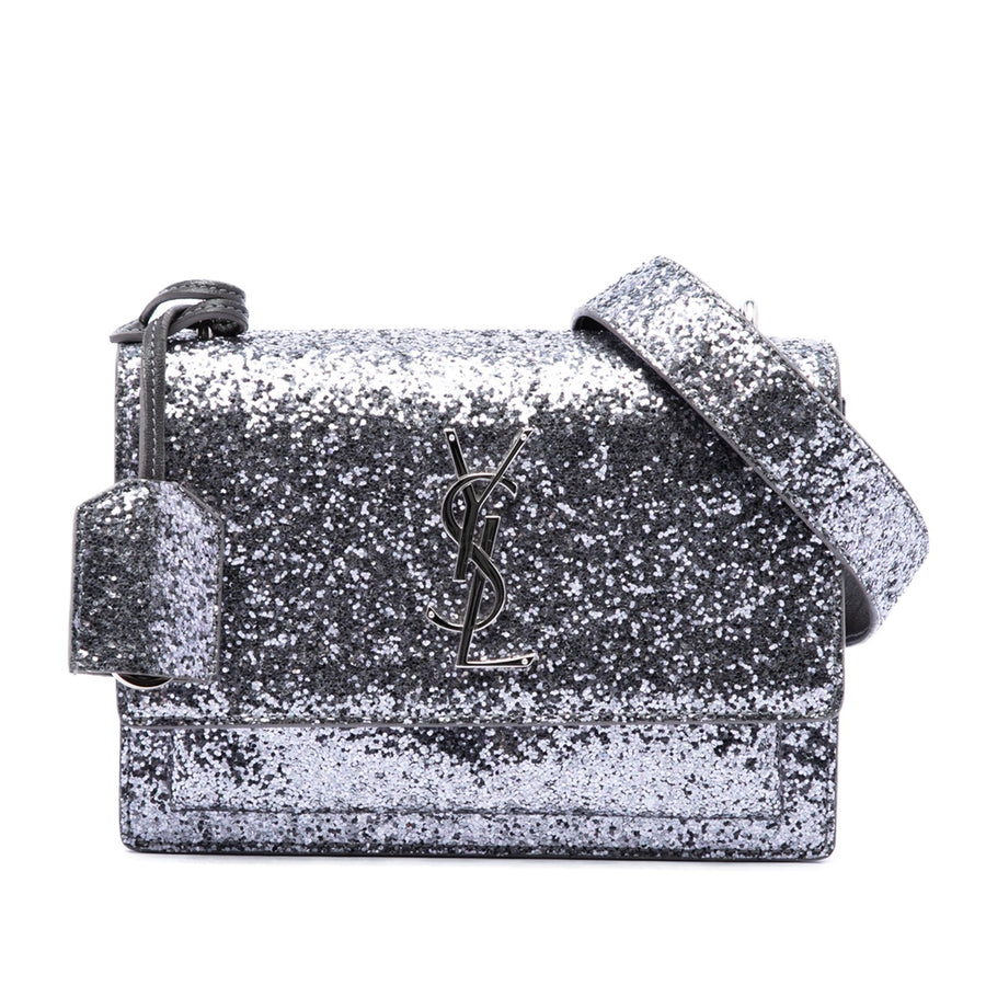 Saint Laurent Small Glitter Leather