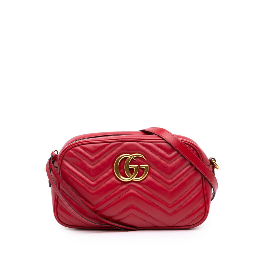 Gucci Small Gg Marmont Matelasse Leather