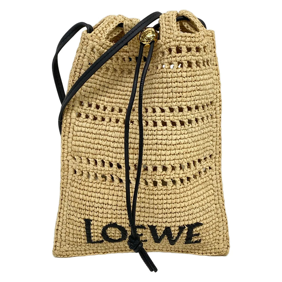 Loewe Drawstring Pocket Beige Black