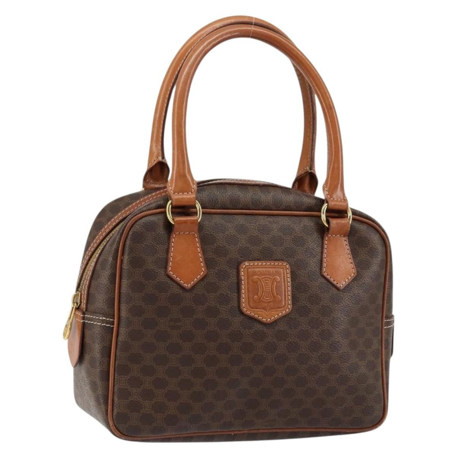 Celine Boston Bag Triomphe Coated Canvas