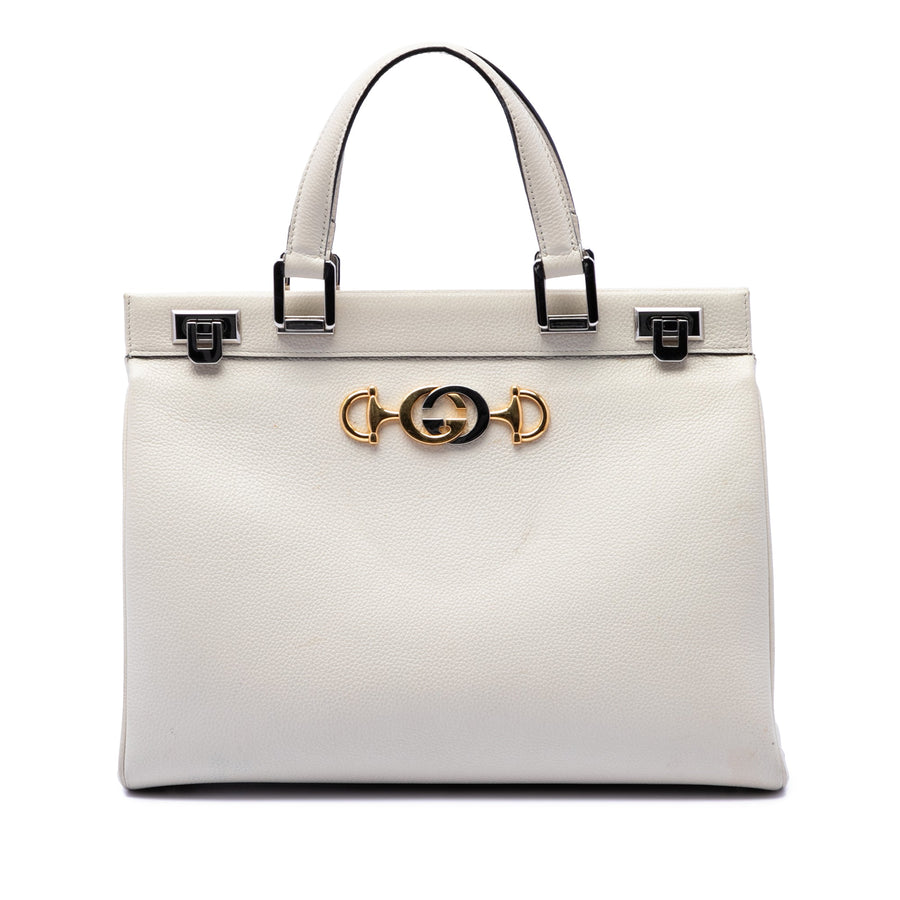 Gucci Zumi Top Handle Bag Leather Medium