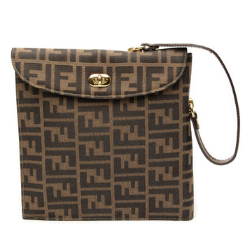 Fendi Flap Crossbody Bag Zucca Canvas