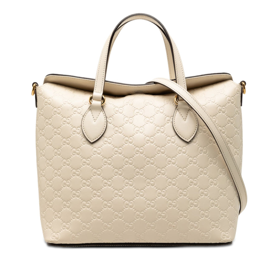 Signature Fold Over Tote Guccissima