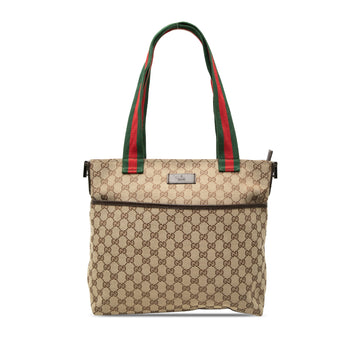 Gucci Web Strap Zip Messenger Bag Gg