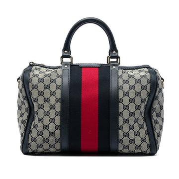 Gucci Vintage Web Boston Bag Gg Canvas