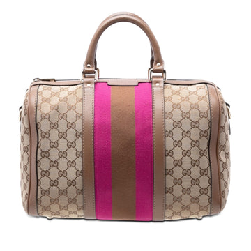 Gucci Vintage Web Boston Bag Gg Canvas