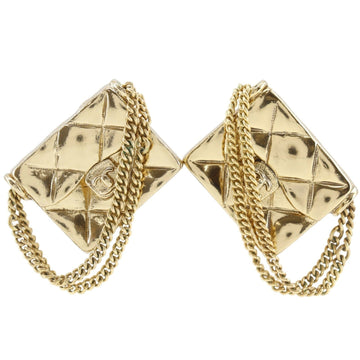Chanel Matelasse Bag Motif Clip Earrings
