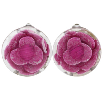 Chanel Camellia Clip-On Earrings Plastic