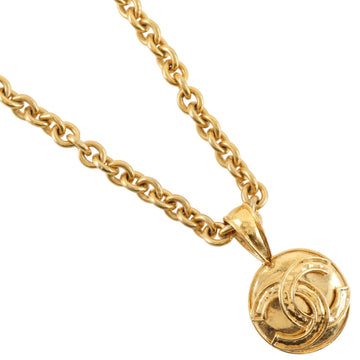 Chanel Cc Logo Pendant Necklace Metal