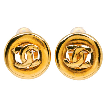 Chanel Cc Logo Clip-On Earrings Metal