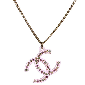 Chanel Cc Logo Pendant Necklace Metal