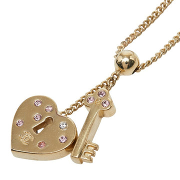 Chanel Cc Logo Heart Key Pendant