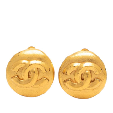 Chanel Cc Logo Clip-On Earrings Metal