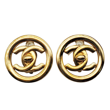 Chanel Cc Logo Clip-On Earrings Metal