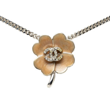 Chanel Cc Logo Clover Pendant Necklace