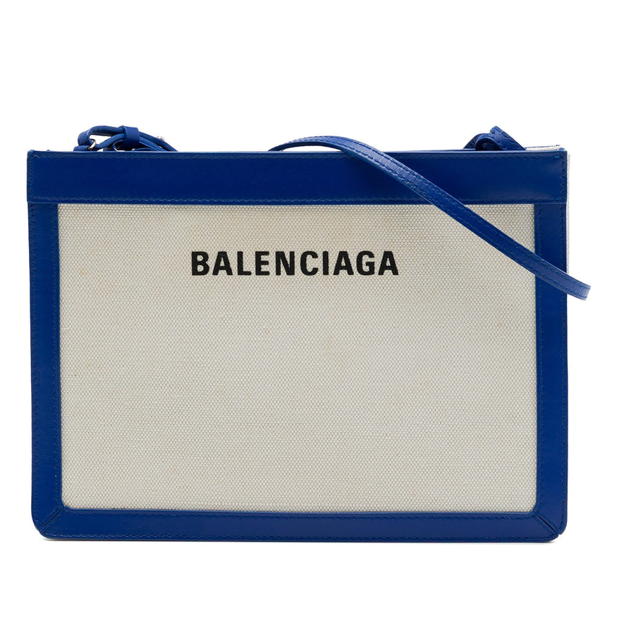 Balenciaga Canvas Navy Pochette