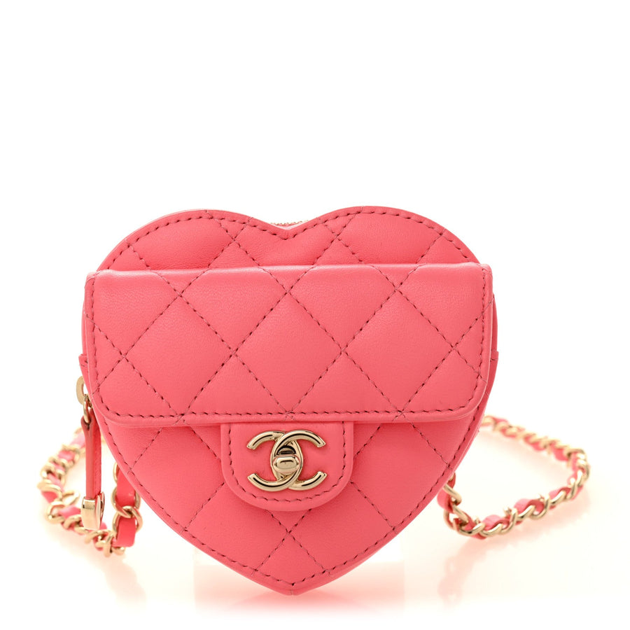 Chanel Lambskin Quilted Cc In Love Heart