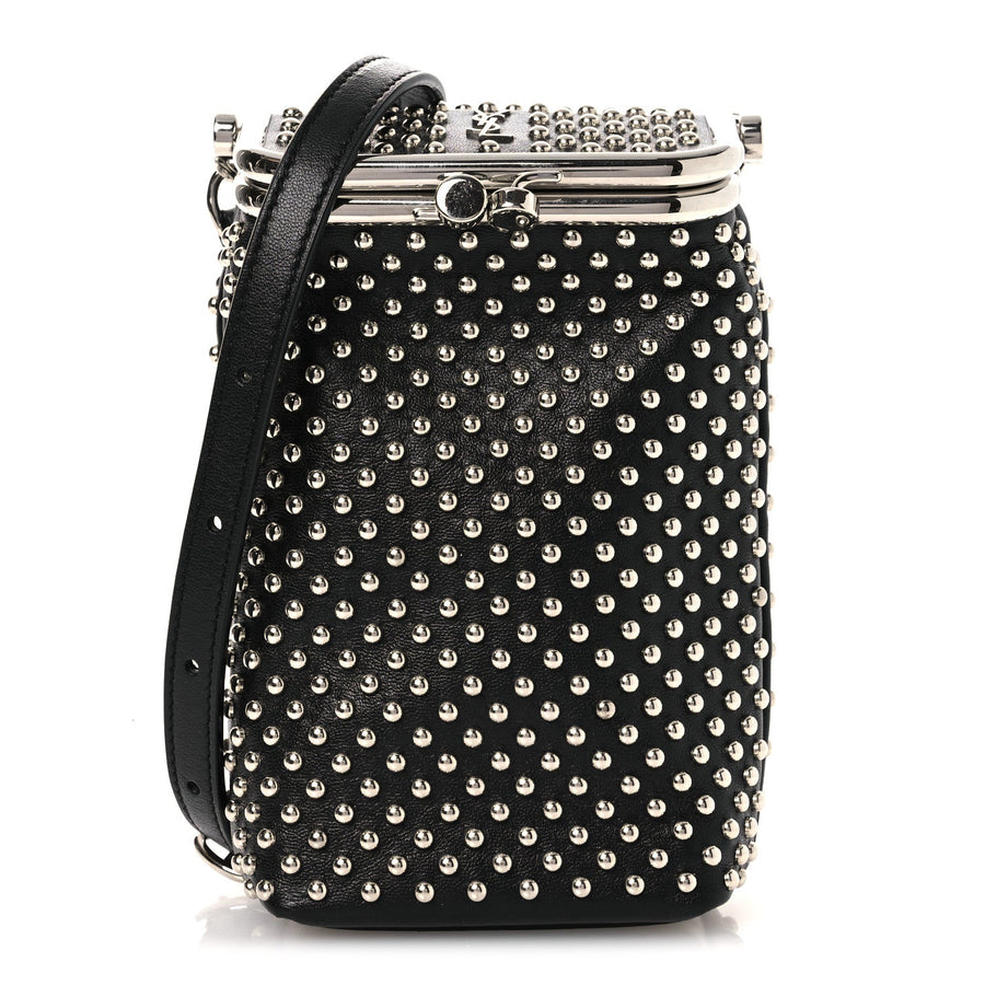 Saint Laurent Lambskin Studded Small Sac