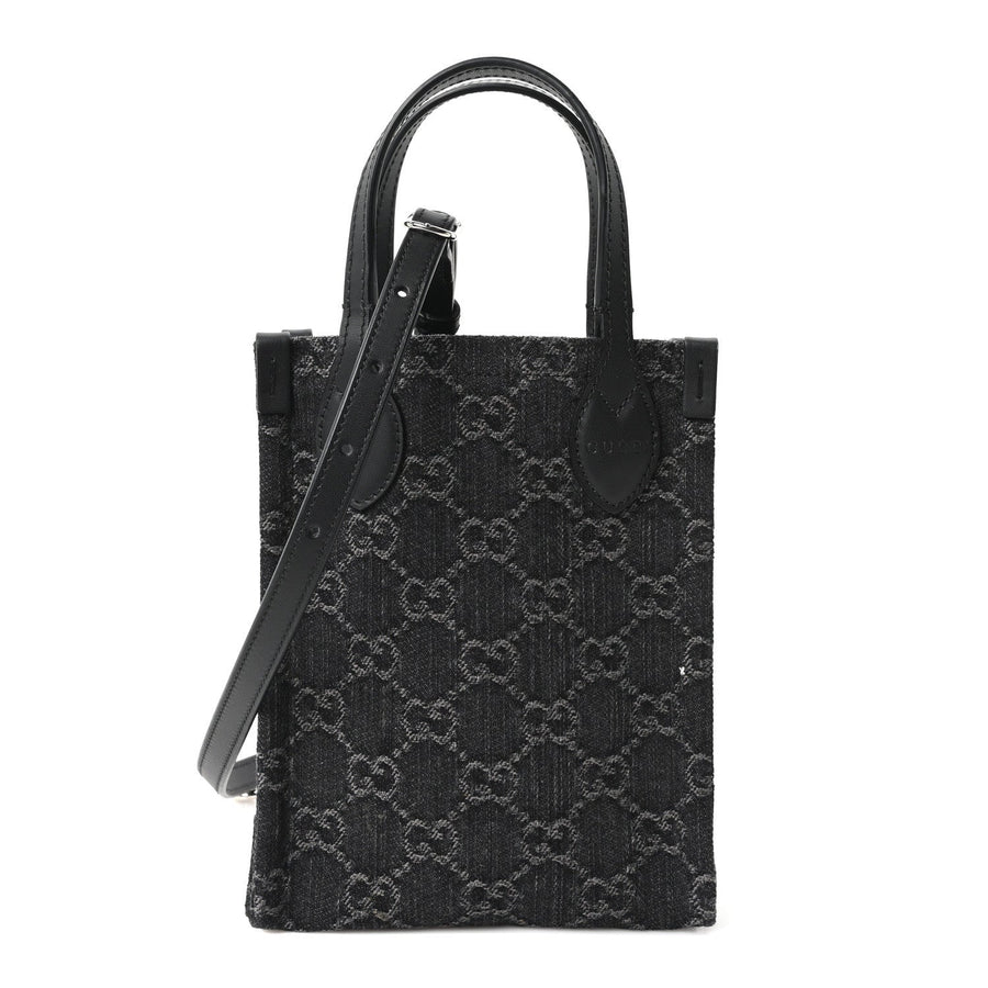 Gucci Denim Cuoio Harness Gg Mini