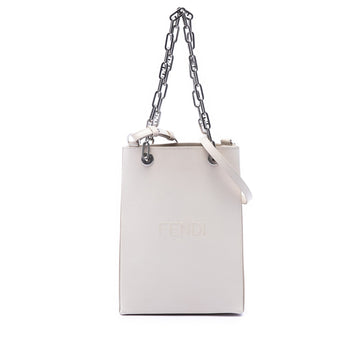 Fendi Small Leather Shopping Tote Pre-