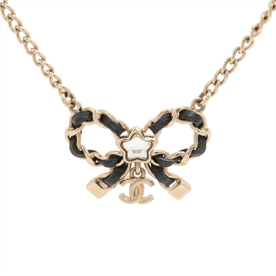 Chanel Coco Mark Ribbon A25B Necklace Gp
