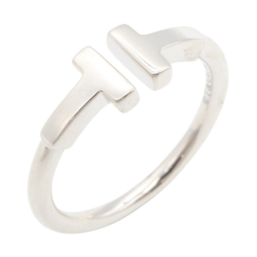 Tiffany＆Co T Wire Ring 18Kwg White Gold
