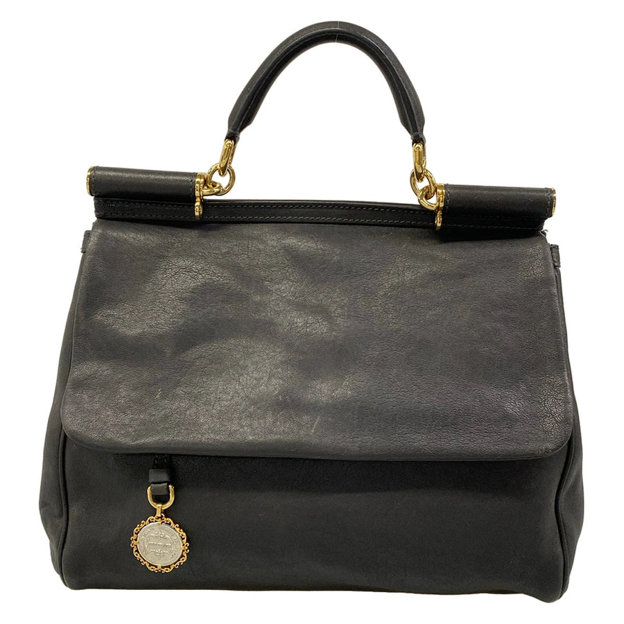 Dolce&Gabbana Sicily Black Leather