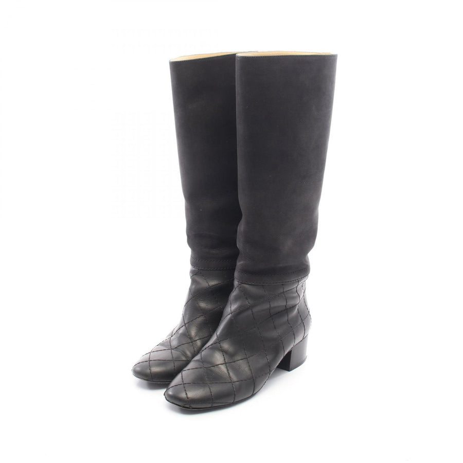Chanel Coco Mark Quilted Long Boots