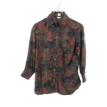 Hermes Horse Print Long-Sleeved Shirt