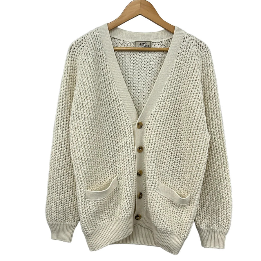 Hermes Cream Men's Cardigan