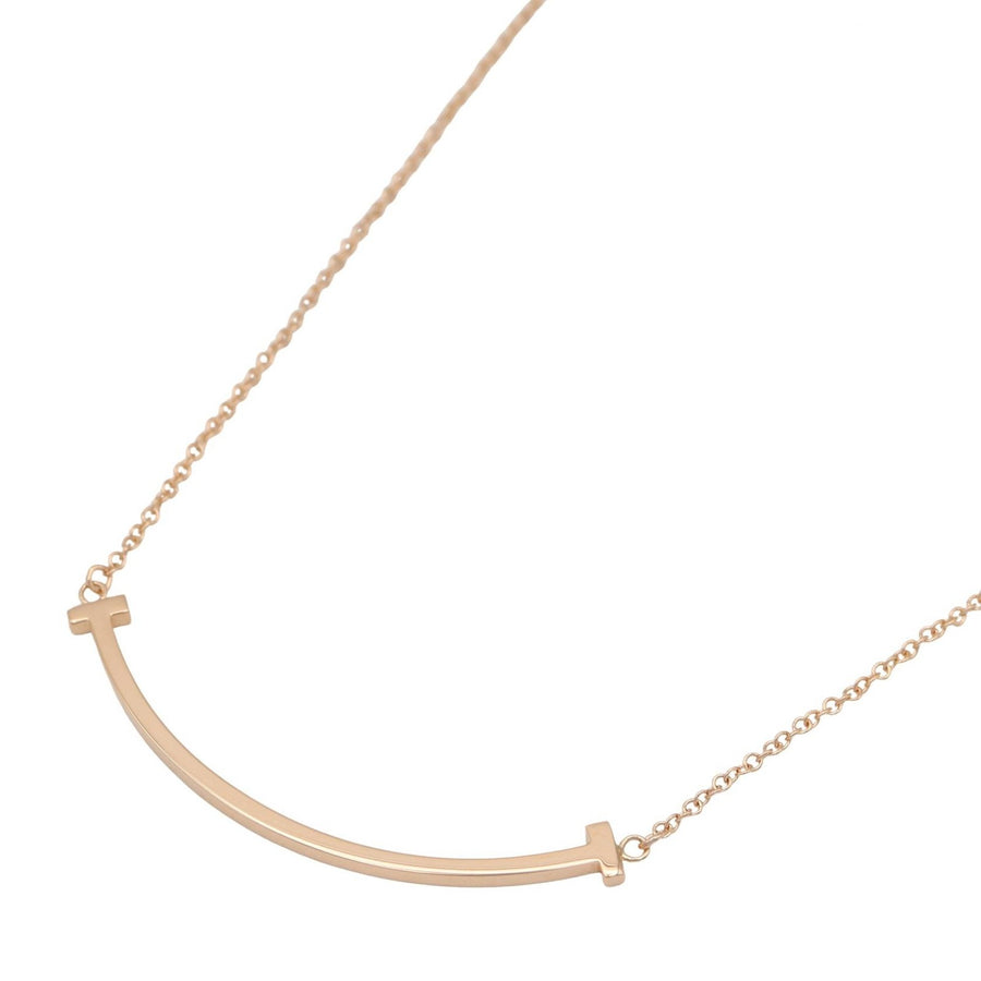 Tiffany＆Co T Smile Small Necklace 18Kpg