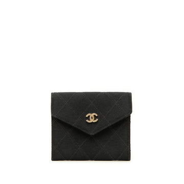 Chanel Cc Satin Flap Coin Pouch Pre-