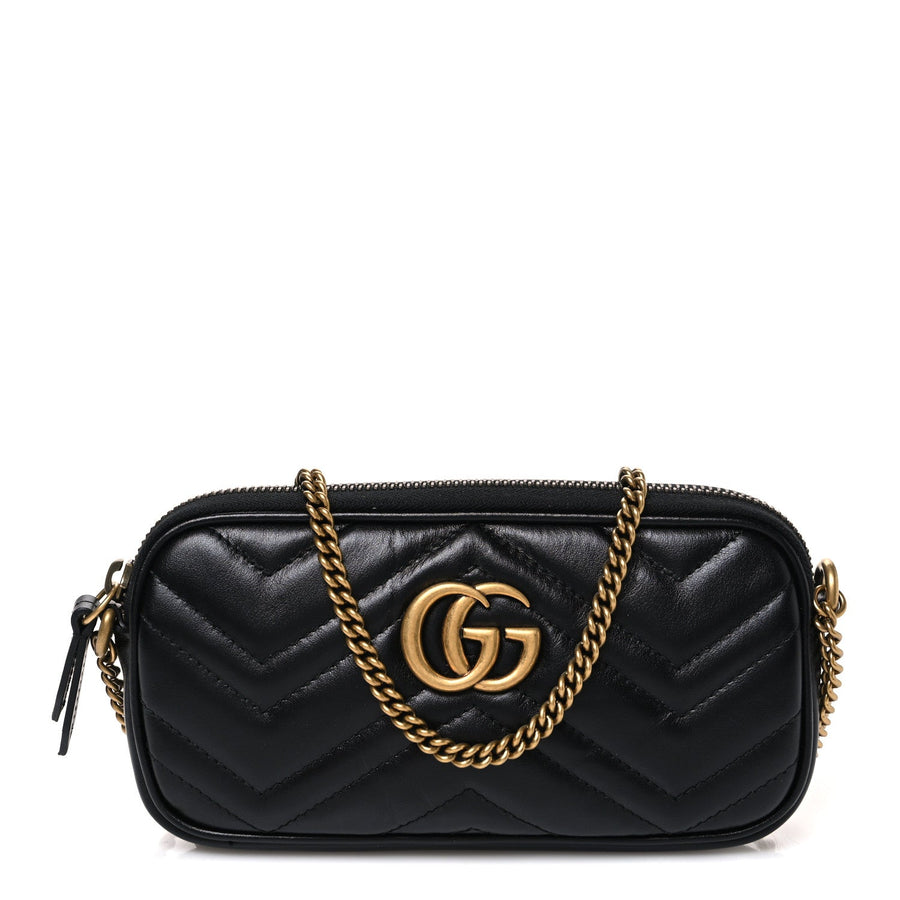 Gucci Calfskin Matelasse Mini Gg Marmont