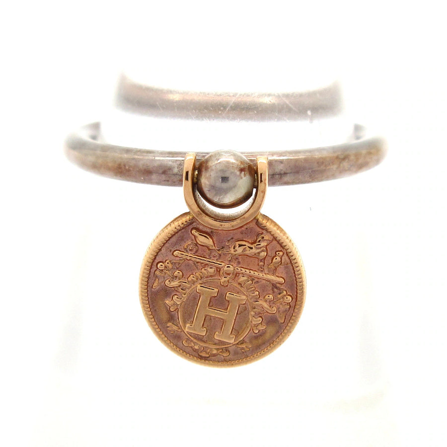Hermes Ex Libris Silver 18K Rose Gold