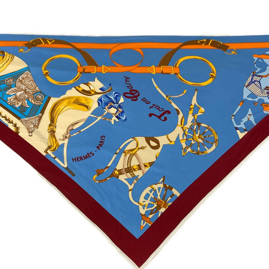 Hermes Triangle Geant Blue Bordeaux