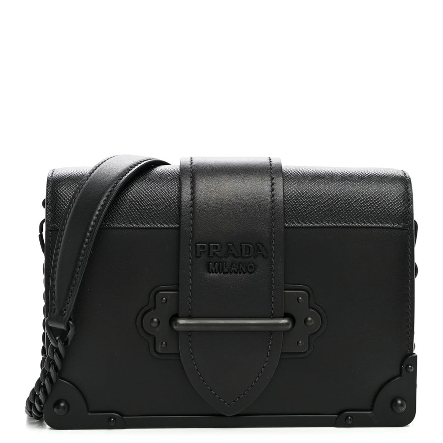 Prada City Calfskin Saffiano Cahier Bag