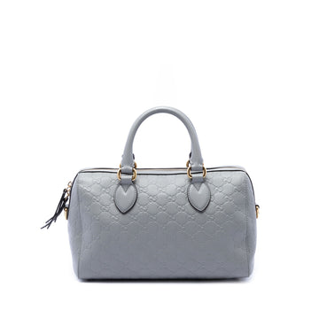 Gucci Ssima Boston Bag Pre-Loved Gray