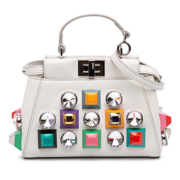 Fendi Micro Studded Calfskin Peekaboo
